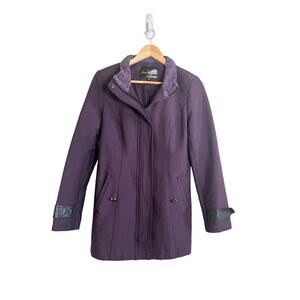 Sam Edelman Women's Plum Purple Medium Length Zip Up Coat Size Medium